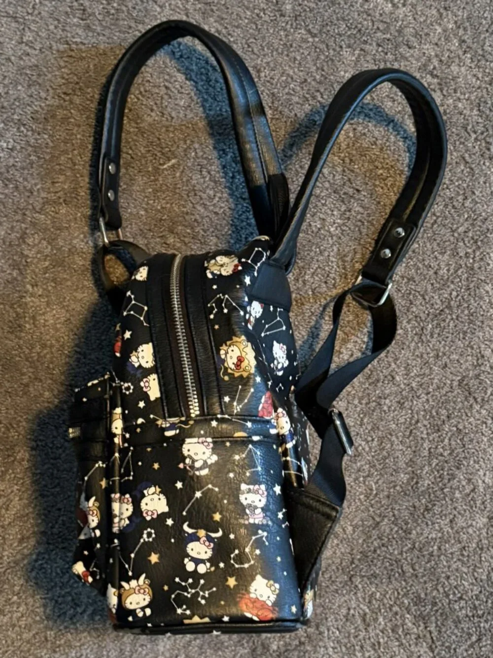 Loungefly Hello Kitty Zodiac Astrology Mini Backpack Sanrio Black Bag